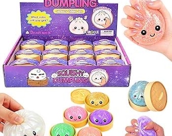 Kawaii Squishy Dumpling Sensory Toy Mystery Color | Cute Stress Relief Fidget Toy | Soft Mochi Dumpling Toy for Kids & Teens