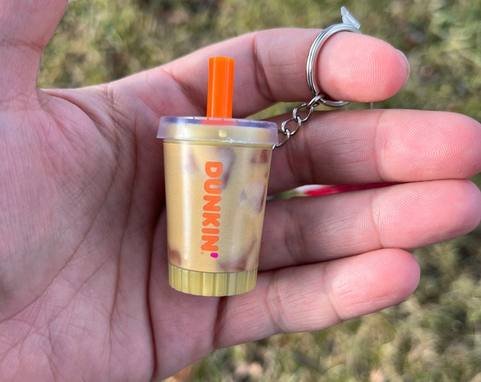 Dunkin' Donuts Lip Balm Keychain, Dunkin Keychain , Coffee Lip Balm