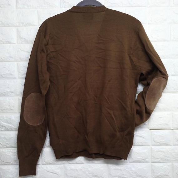 Vintage Alan Stuart Sweater V-Neck Leather Knit S… - image 10