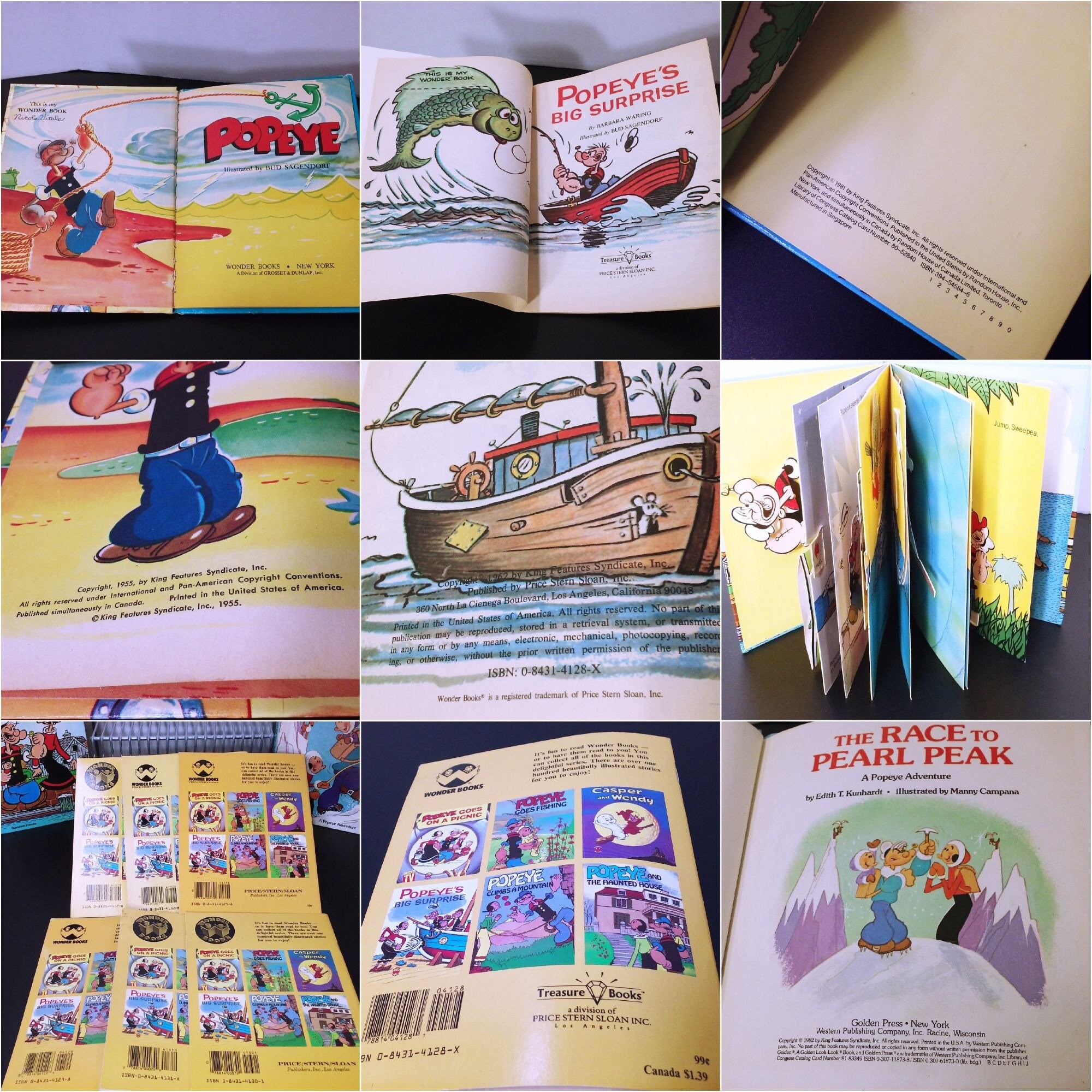 Lot of 10 Popeye Book Collection '55 '62 '80s Assorted King Lot of 10 Popeye Book Collection '55 '62 '80s Assorted King