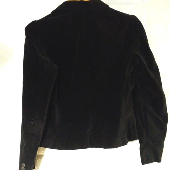 Vintage 70s PlumTree Black Velvet Blazer Jacket C… - image 7