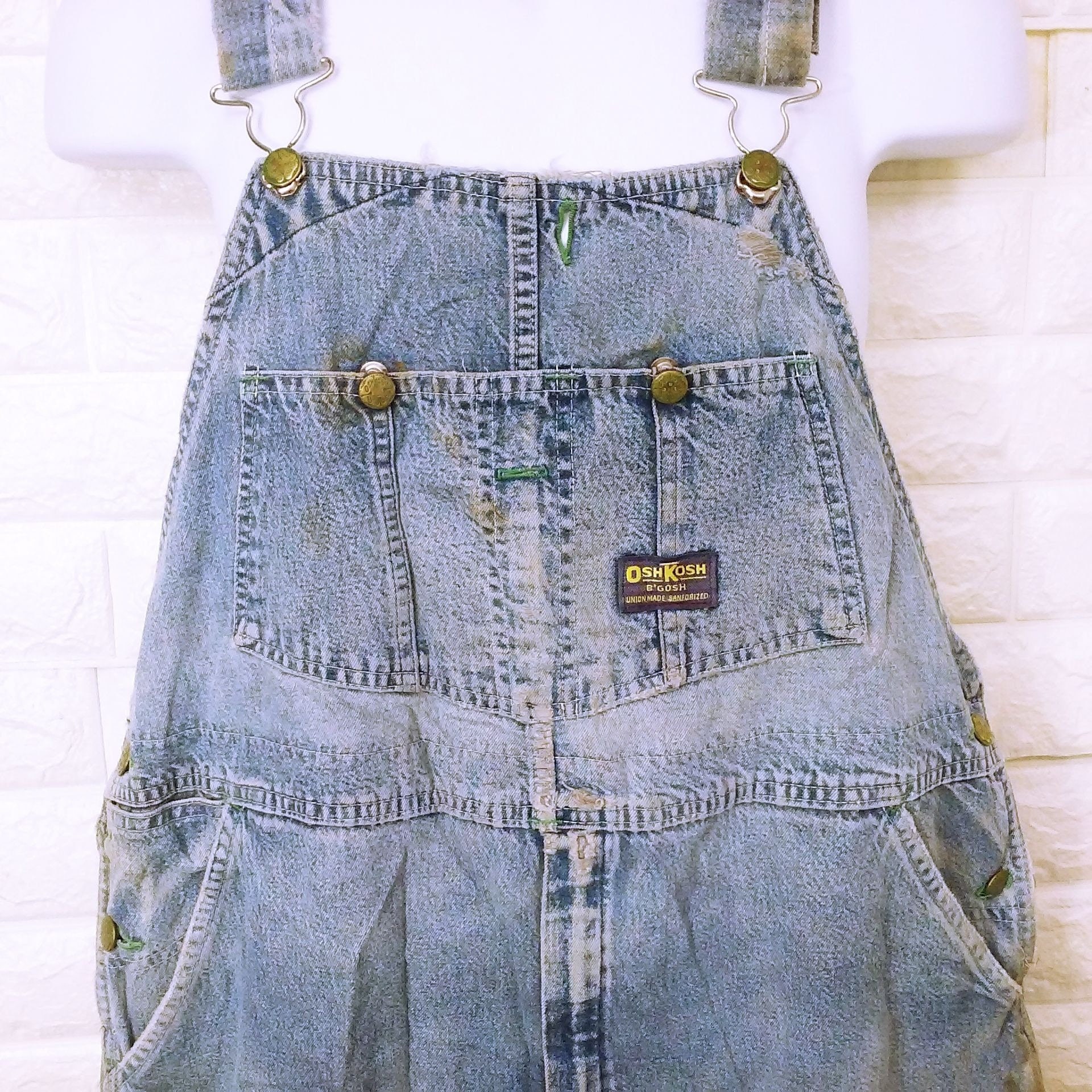 Vintage 60s-70s Osh Kosh B'gosh Denim Overalls Men's-40x28 Vintage 60s-70s Osh Kosh B'gosh Denim Overalls Men's-40x28