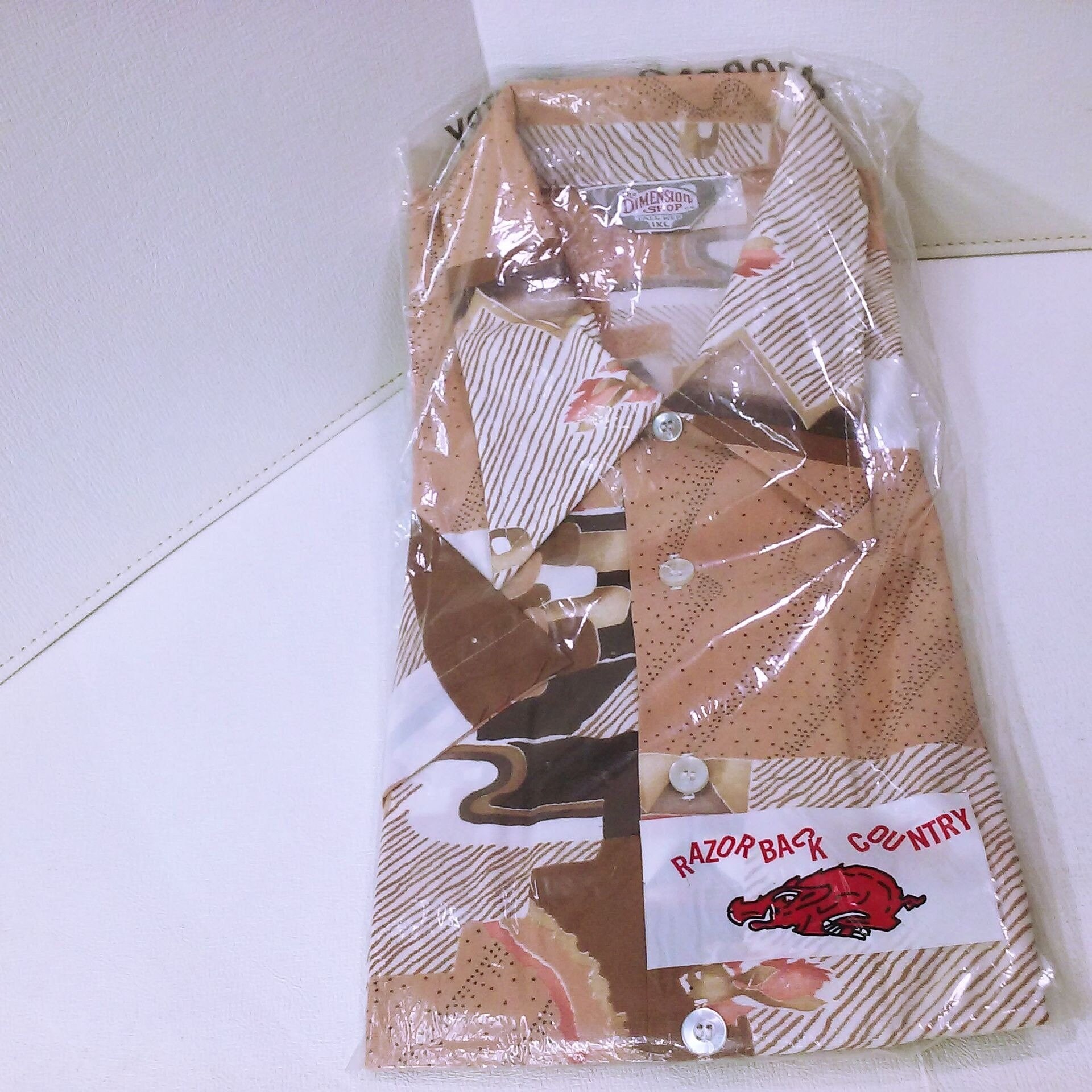 70s- VTG THE DIMENSION SHOP L/S SHIRT Deadstock New Vintage 70s Razorback Country the Dimension Shop