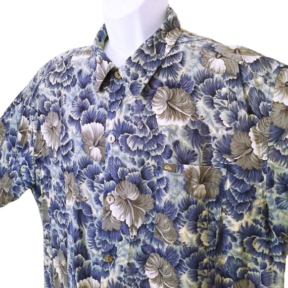 Vintage 80s Quicksilver USA-Made Aloha Shirt Men-… - image 4
