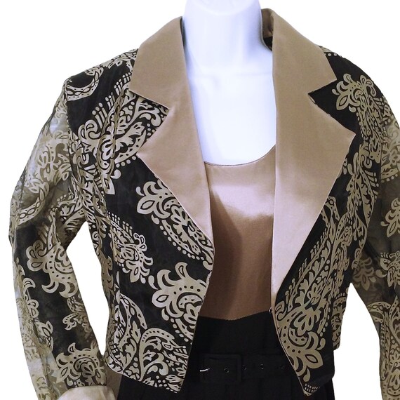 Vintage 90s 2-pc Set Jumpsuit Jacket Sz-6/8 New York
