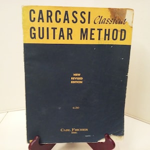Vintage 1962 Carcassi Klassische Gitarre Methode von Carl Fischer Lernmusik How-To Anleitungsbuch Funktionsfähig aber Fehlerhaft
