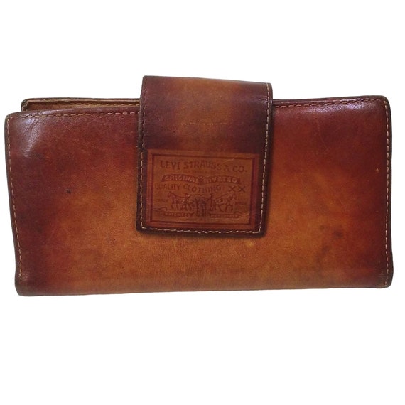Vintage 70s-80s Levi Strauss & Co Leather Wallet … - image 2
