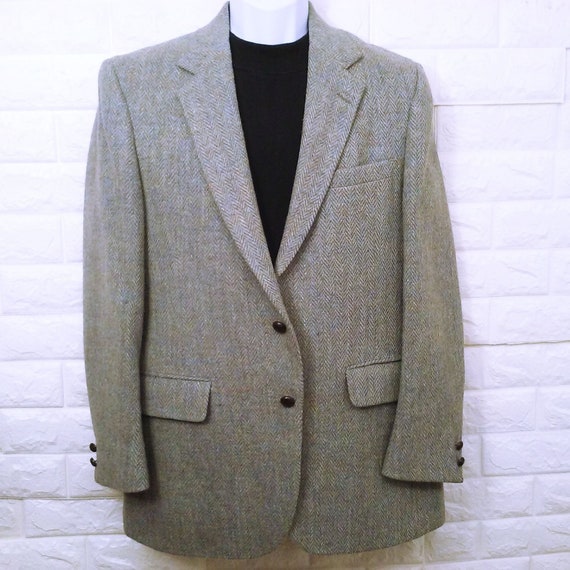 Vintage 80s Brooks Brothers Brooksgate Harris Tweed Blazer Vintage 80s Brooks Brothers Brooksgate Harris Tweed Blazer