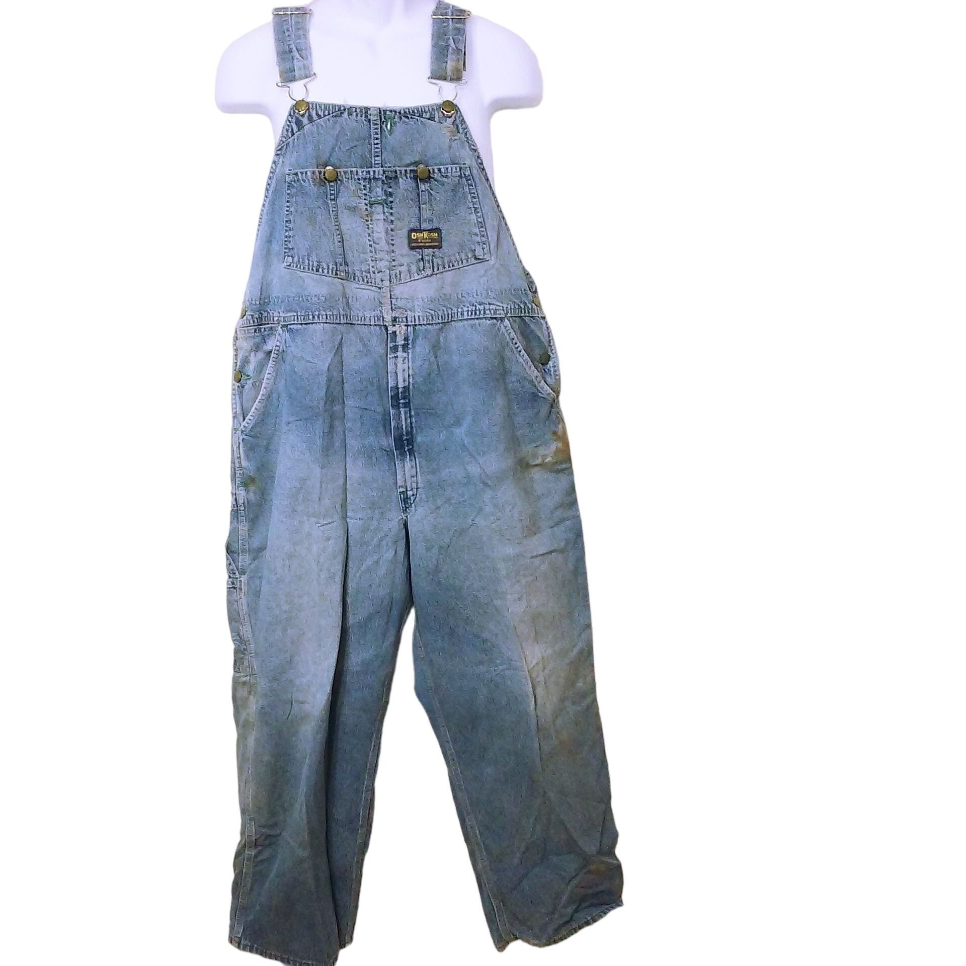 Vintage 60s-70s Osh Kosh B'gosh Denim Overalls Men's-40x28 Vintage 60s-70s Osh Kosh B'gosh Denim Overalls Men's-40x28