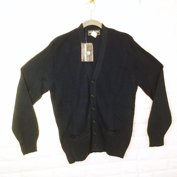 Vintage 70s Robert Bruce Rib Knit Cardigan Sweater Usa-unionmade