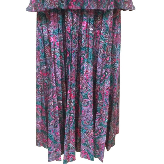 80-90s M.C.S. USA Granny Chic Comfort Dress Ladie… - image 4