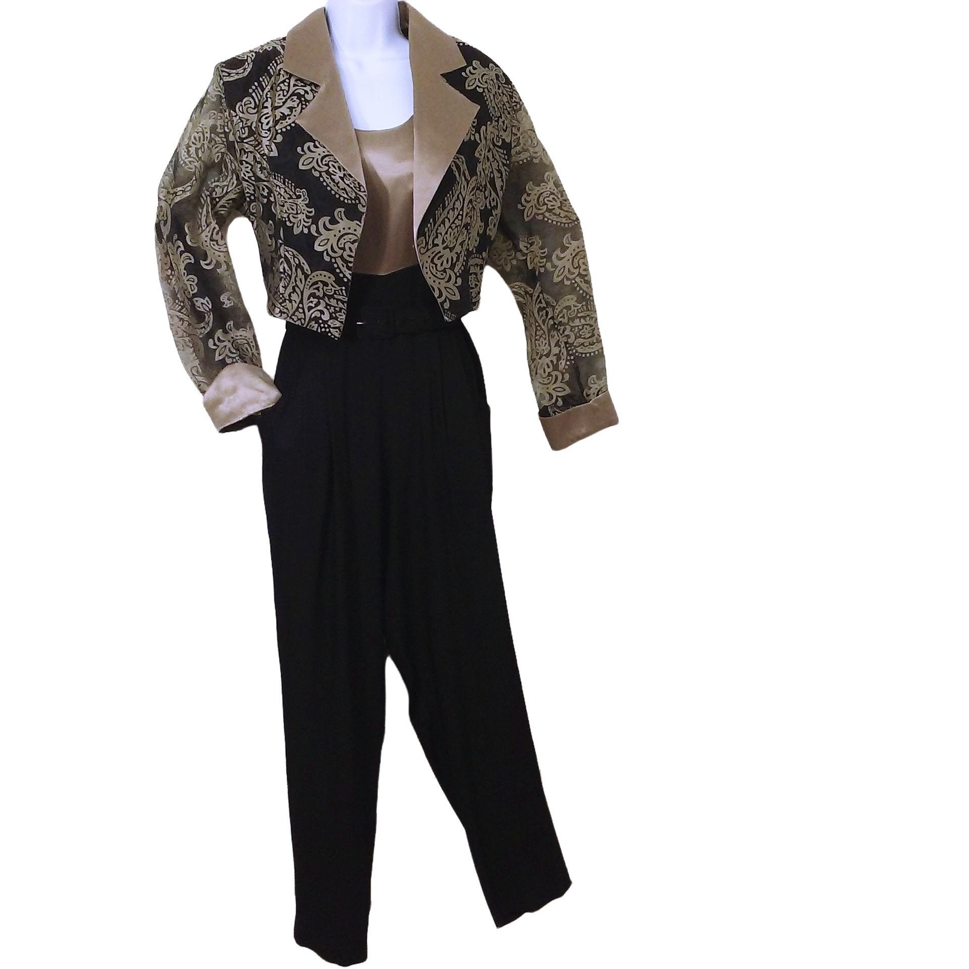 Vintage 90s Jams World Zip Up Rayon Multicolor Jacket Womens