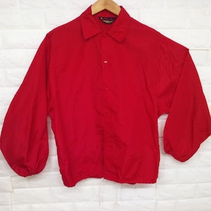 Vintage Pla-Jac by Dunbrooke USA Jacket Snap Front Nylon Windbreaker Unisex-Medium Pockets Drawstring Elastic Cuff Long Sleeve Grandpa Chic