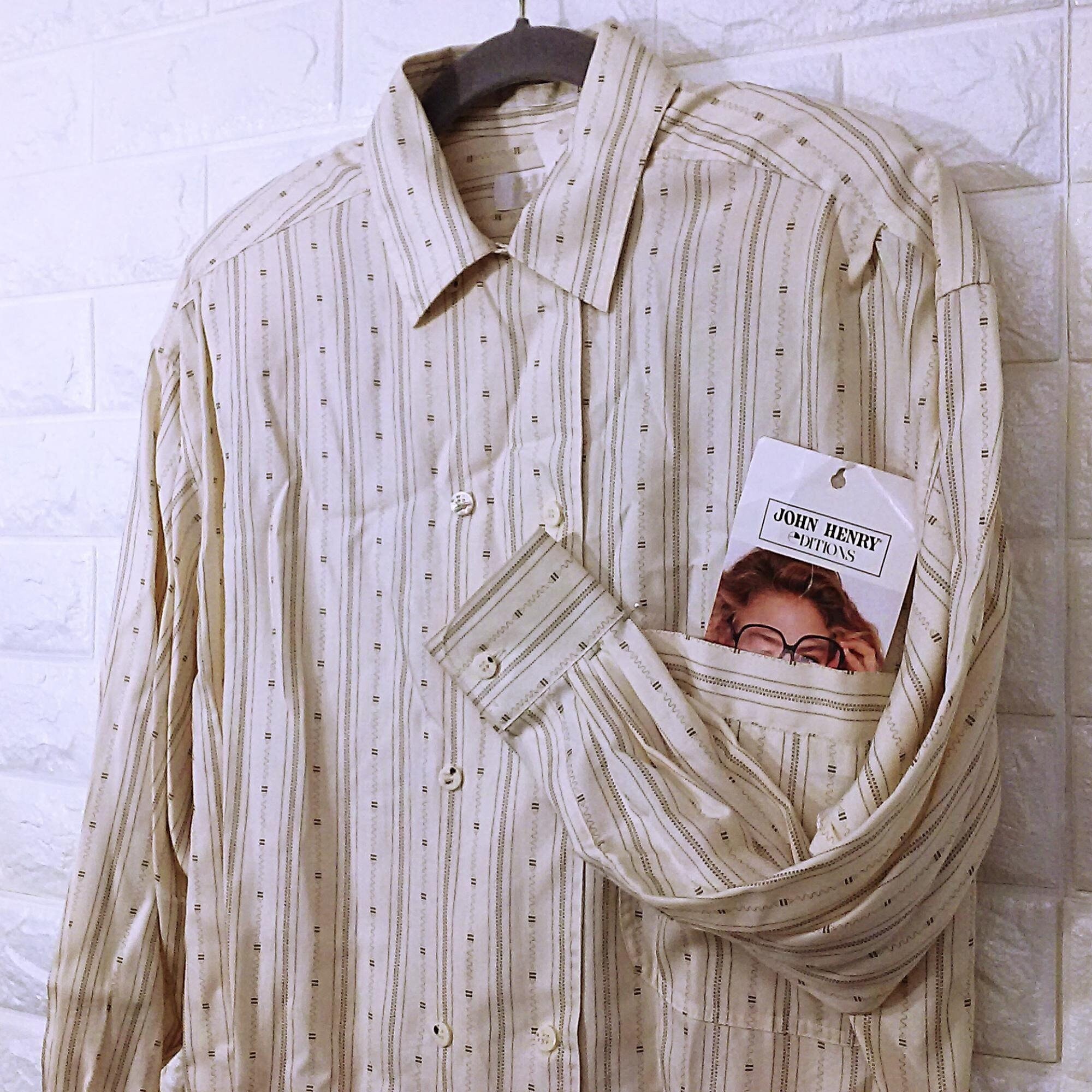 New Deadstock Vintage 80s John Henry Double-breasted Button