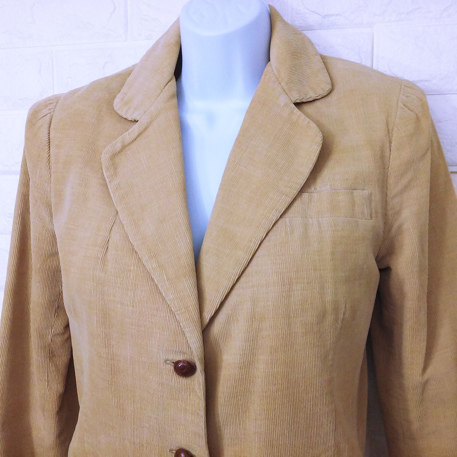 Giacca Donna In Velluto A Coste (corduroy) - Modello Vintage Con Bottoni, Maniche Lunghe, Per Mezze Stagioni, Ufficio E Look Casual Elegante