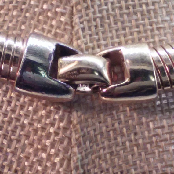 Vtg NAPIER 16.5″ choker necklace snake chain stat… - image 4