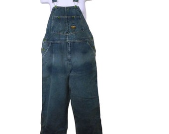 Vintage 70er Jahre Osh Kosh B'Gosh Denim Overalls Latzhose 42x28 Sanforized USA-Union Barn Find Country Western Redneck Americana Classic Workwear
