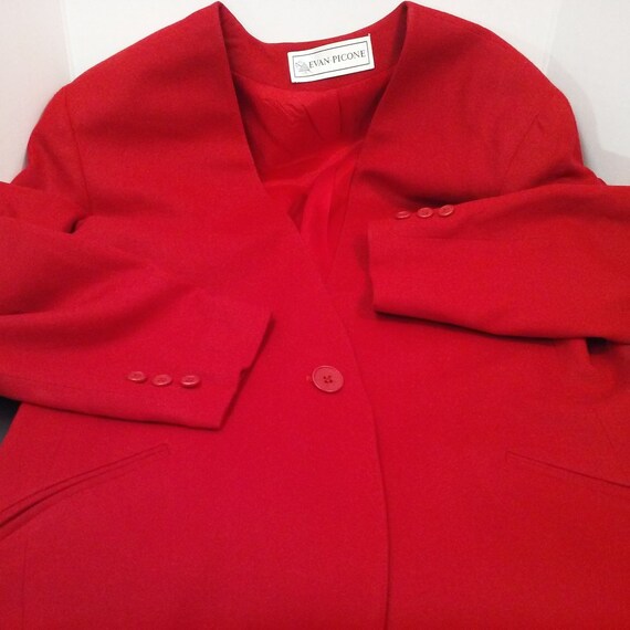Vintage 80s Evan Picone Suit Coat USA Garment Uni… - image 6