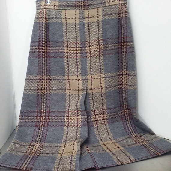 Grey plaid skirt 70s online