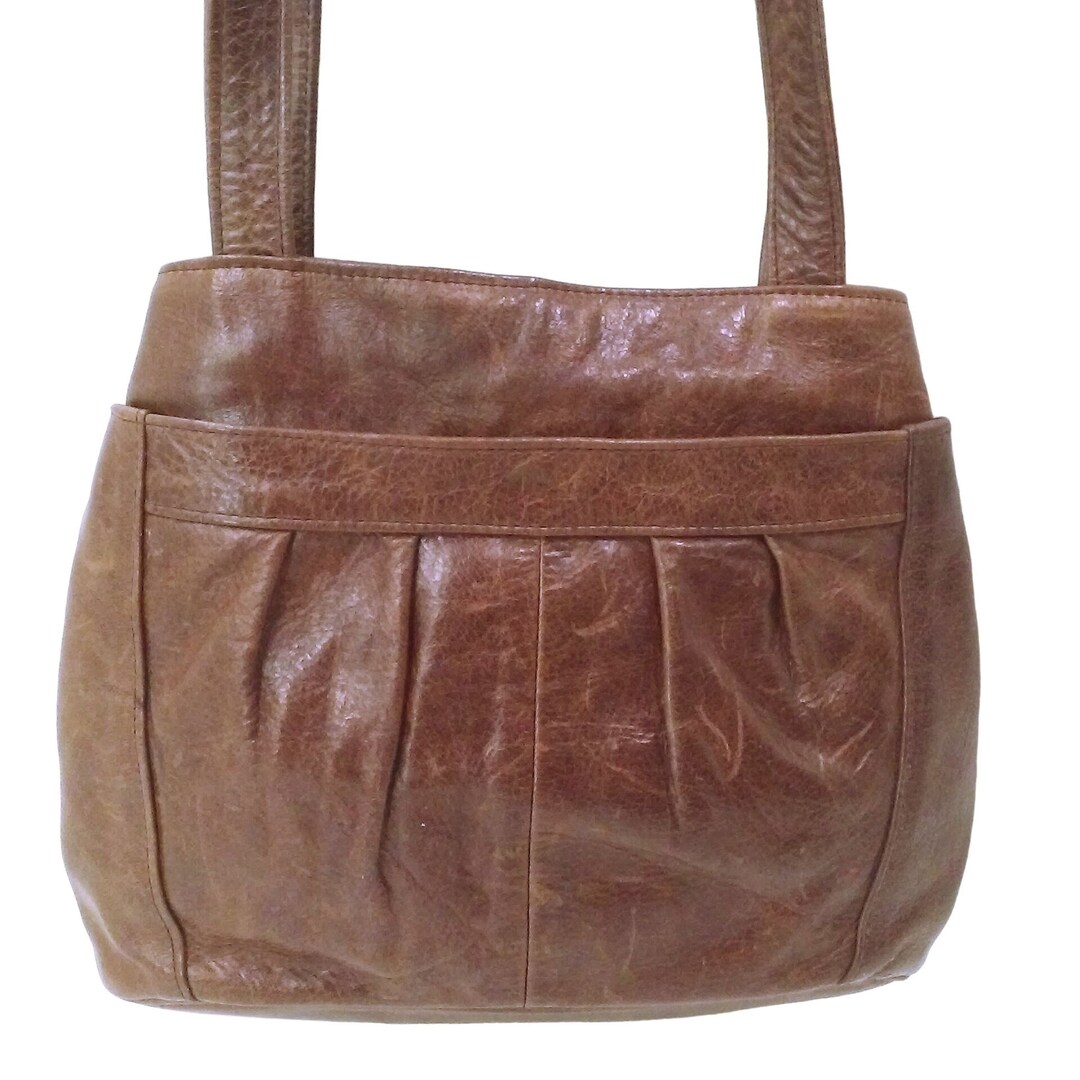 Vintage 80s-90s Mexican-made Leather Handbag Heavy Duty Hobo