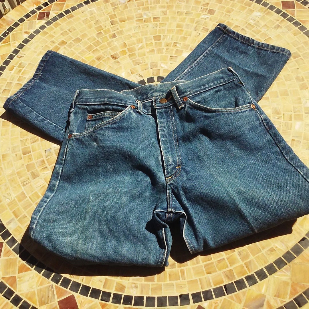 Lee Women Denim Jeans vintage anni '70 32x34 Made in USA Tag