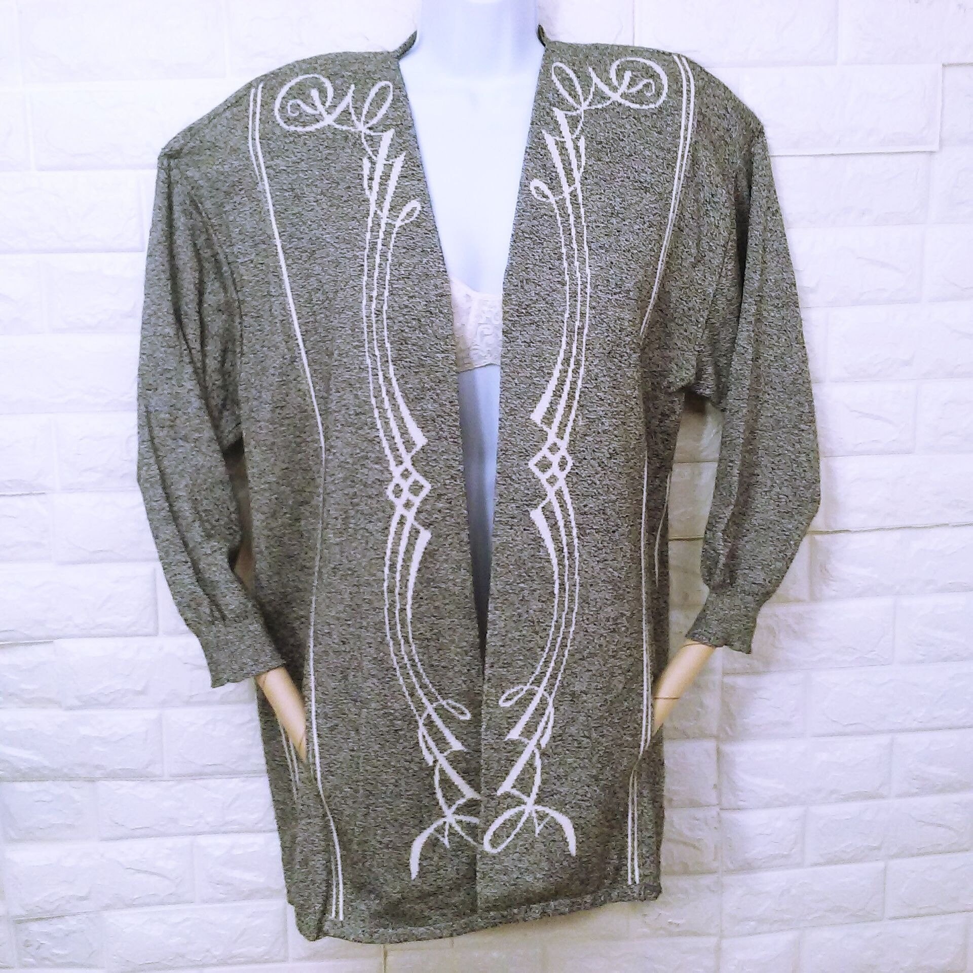Vintage 80s Kriss Sweden Open-front Cardigan Finely Knit Sweater