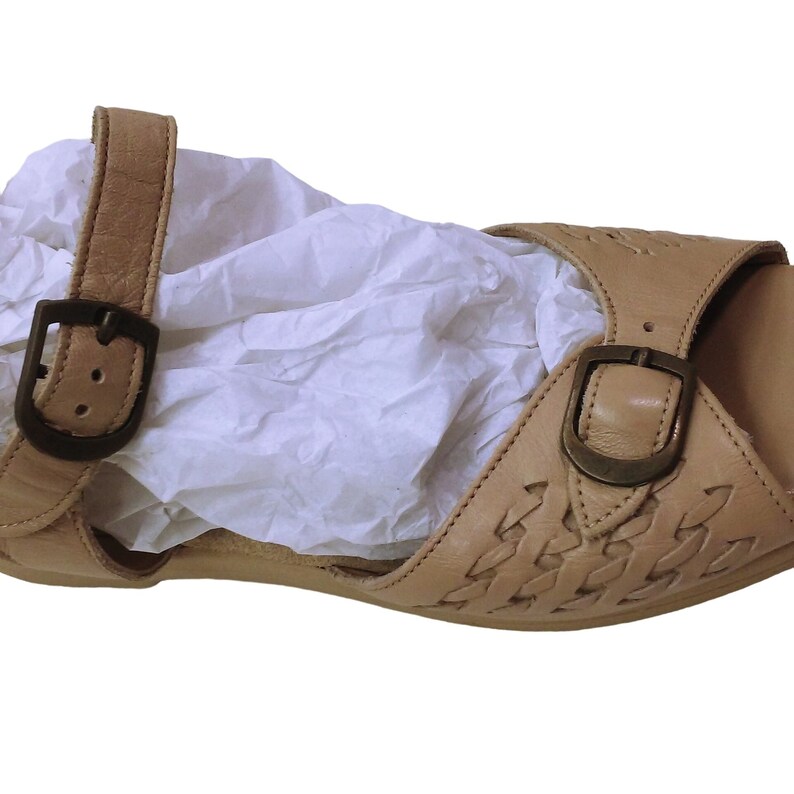 Vintage Sassan Antonio Shoe Usamade Soft Arch Leather Comfort Sandal