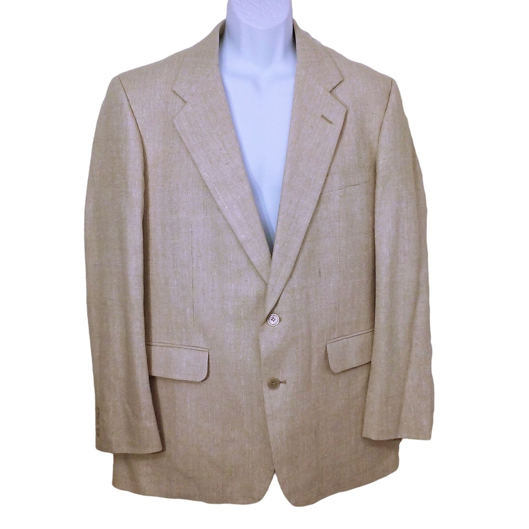 Marc Jeffries 100% Pure Silk Blazer Suit Coat Men-48large Double-button ...