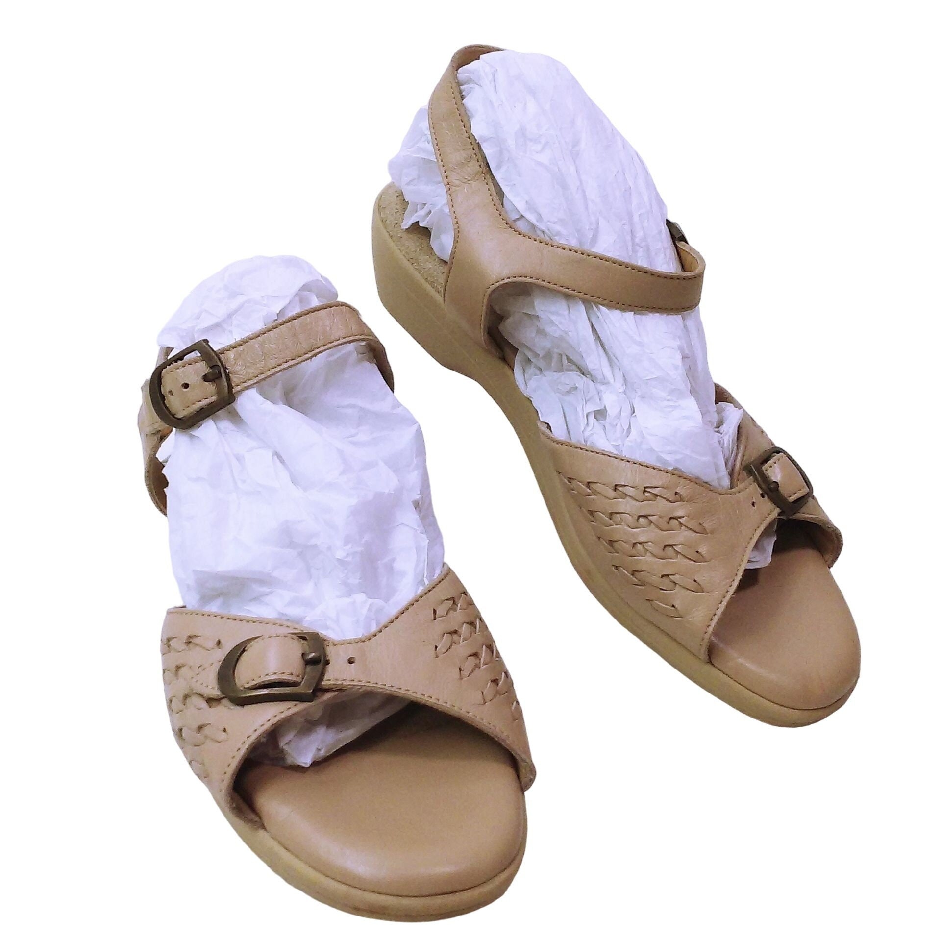 Vintage Sassan Antonio Shoe Usamade Soft Arch Leather Comfort Sandal