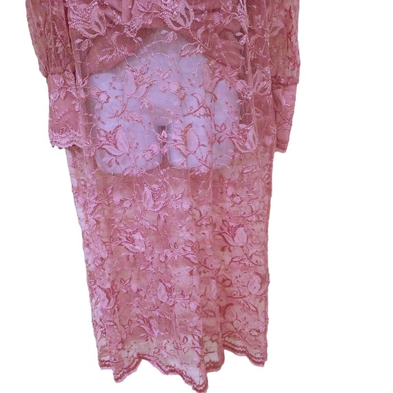 80s Blair Boutique USA-Made Floral Lace Shift Dre… - image 9