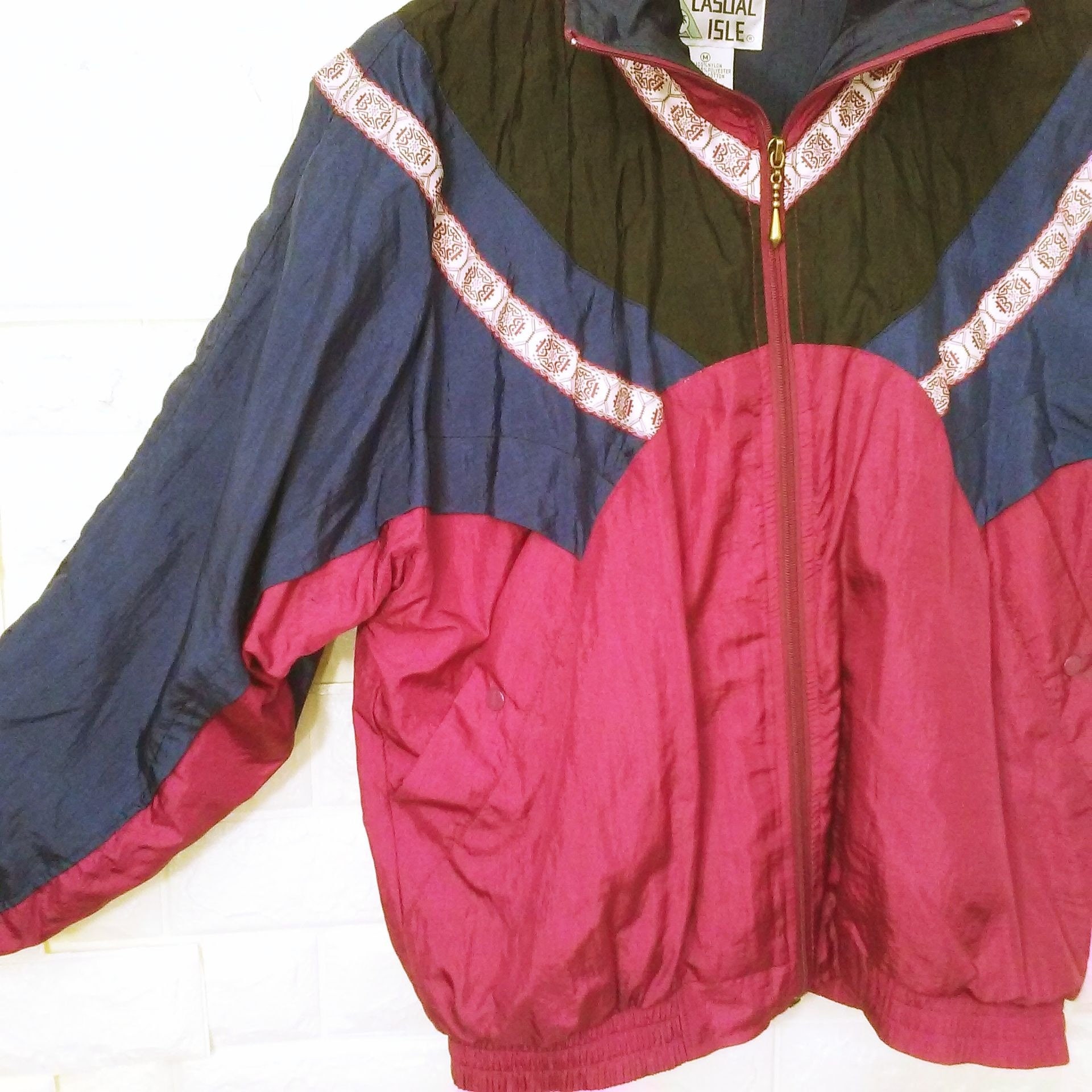 Vintage 80s Casual Isle Made in Macau Novelty Jacket Vintage 80s Casual Isle Made in Macau Novelty Jacket