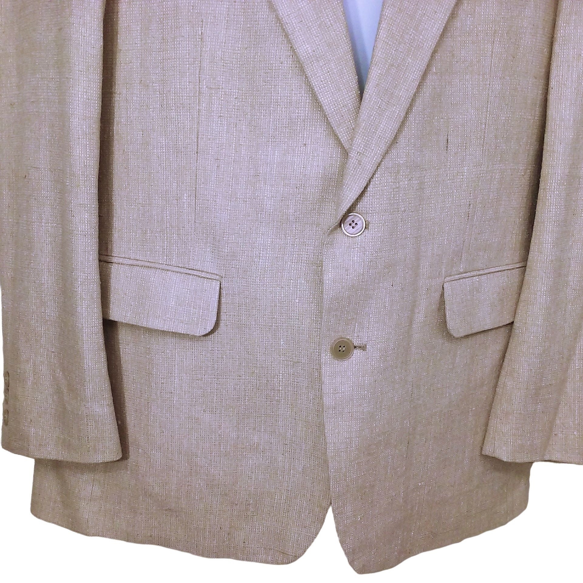 Marc Jeffries 100% Pure Silk Blazer Suit Coat Men-48large Double-button ...