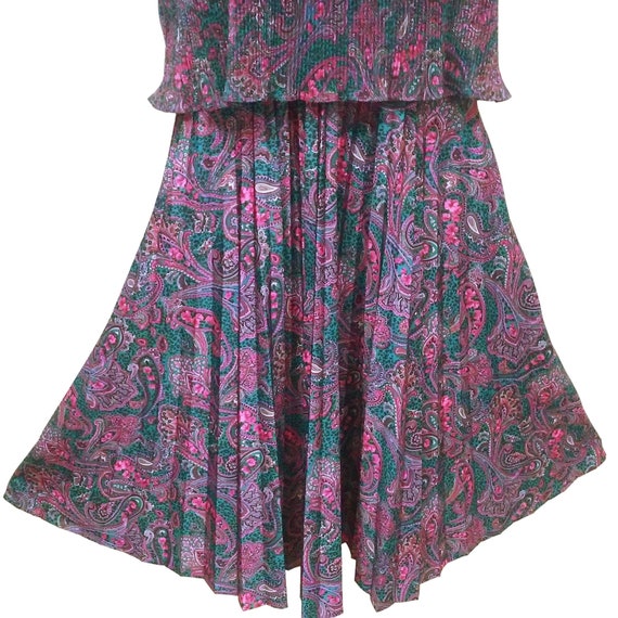 80-90s M.C.S. USA Granny Chic Comfort Dress Ladie… - image 2