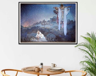 Alphonse Mucha Print- The Slav Epic - Cicle I 1912 -Art Nouveau Poster, Alphonse Mucha Prints, Mucha Art, Birthday Gift Ideas, Housewarming