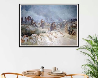 Alphonse Mucha Print- The Slav Epic- Cicle XII 1912- Art Nouveau Poster, Alphonse Mucha Prints, Mucha Art, Birthday Gift Ideas, Housewarming
