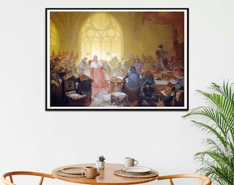 Alphonse Mucha Print- The Slav Epic- Cicle XIII 1912 - Art Nouveau Poster, Alphonse Mucha Print, Mucha Art, Birthday Gift Idea, Housewarming