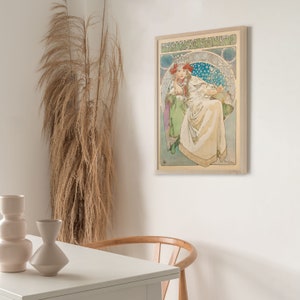 Alphonse Mucha Poster Digital Download -Princess Hyacinthe _ 1911 - Mucha Wall Art - Digital Downloadable -Mucha Digital Art Print Wall Art
