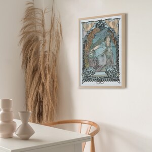 Alphonse Mucha Cartel Descarga digital - Ilsee, Princesse de Tripoli _ 1897 -Mucha Wall Art - Digital descargable - Mucha Digital Art Print