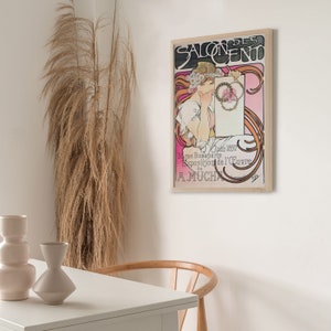 Alphonse Mucha Poster Digital Download - Untitled-1Salon des Cent- Exhibition of the Work of A. Mucha _ 1897- Mucha Wall Art -Wall Art Print