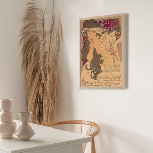 Alphonse Mucha Poster Digital Download -Salon des Cent– 20th Exhibition _ 1896-Mucha Wall Art -Digital Downloadable -Mucha Digital Art Print