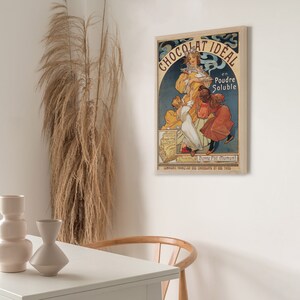 Alphonse Mucha Poster Digital Download - Chocolat Ideal _ 1897- Mucha Wall Art - Digital Downloadable Art Print Digital Download Wall Art