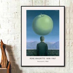 Affiche de l'exposition René Magritte - Carte postale _ 1960 Peinture, Art moderne, Toile, Art mural, Affiche, Impression et peinture, Art moderne