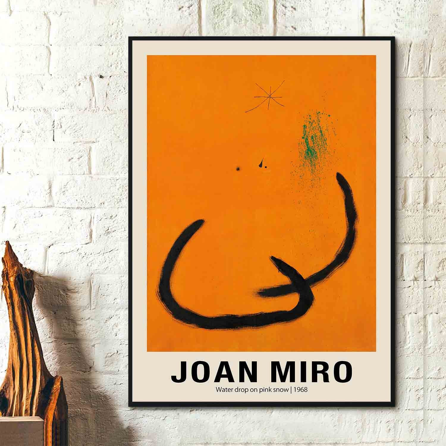 Joan Miro Print- Water Drop on Pink Snow 1968 - Spanish Painter