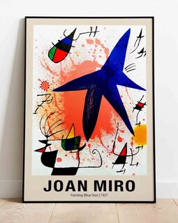 ジョアン・ミロ プリント - 絵画 (青い星) 1927 - スペインの画家