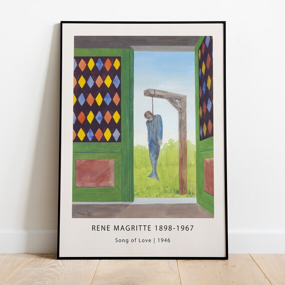 ルネ・マグリット展ポスター - 愛の歌 1946 - 絵画アート、モダン