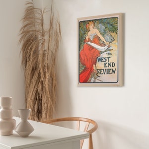 Alphonse Mucha Poster Digital Download -The West End Review _ 1898 - Mucha Wall Art -Digital Downloadable -Mucha Digital Art Print Wall Art