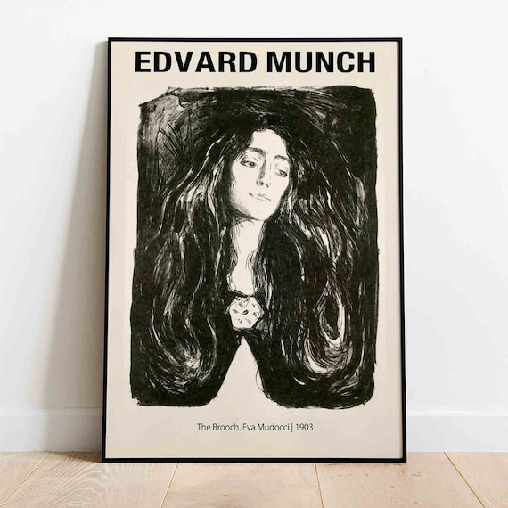 Edvard Munch Art Print- the Brooch Eva Mudocci 1903 - Edvard Munch
