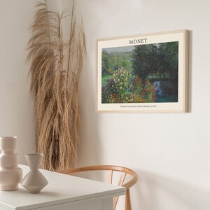 Claude Monet Poster Digital Download- The Rose Bushes in the Garden at Montgeron _ 1876- Vintage Wall Art Exhibition Poster Prints and Art