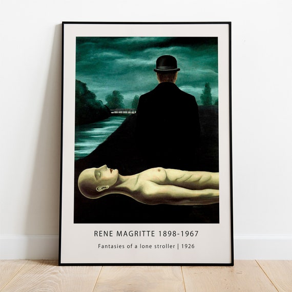 ルネ・マグリット展ポスター - 孤独な散歩者の幻想 _ 1926 絵画アート