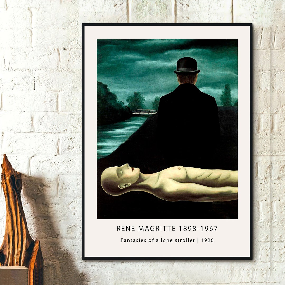 ルネ・マグリット展ポスター - 孤独な散歩者の幻想 _ 1926 絵画アート